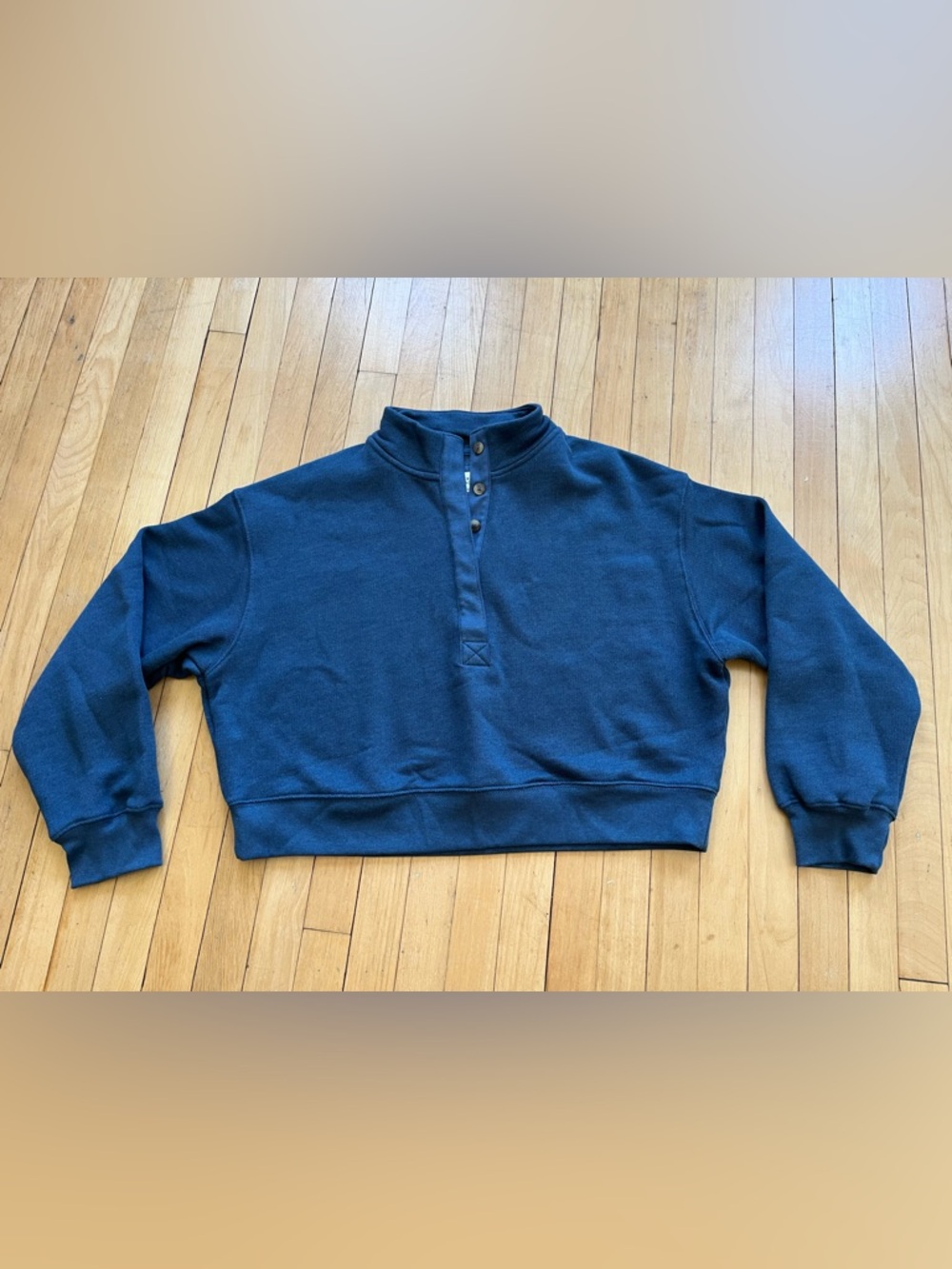 American Eagle Blue Cropped Pullover Sweater